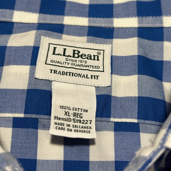 LL Bean Wrinkle Free Men’s Short Sleeve Shirt - Picture 2 of 3